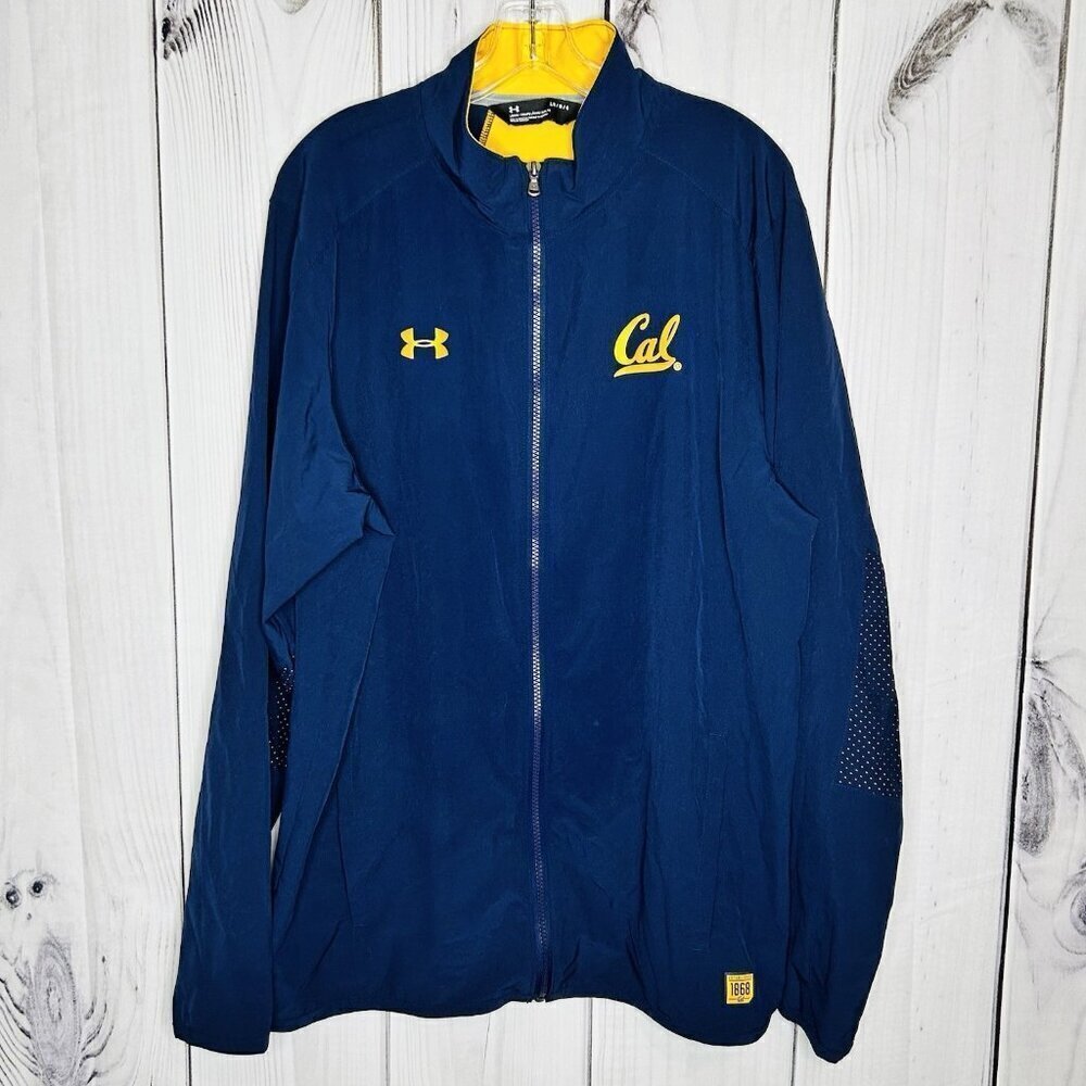 California Golden Bears Under Armour Loose Jacket Men's Sz L Navy Full-Zip